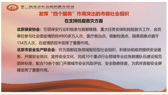 北京保安協(xié)會獲市民政局表揚